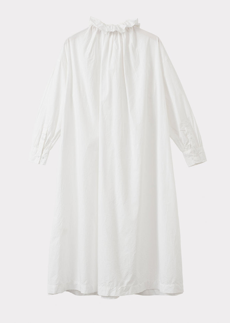 Frill Collar Dress Woman - White